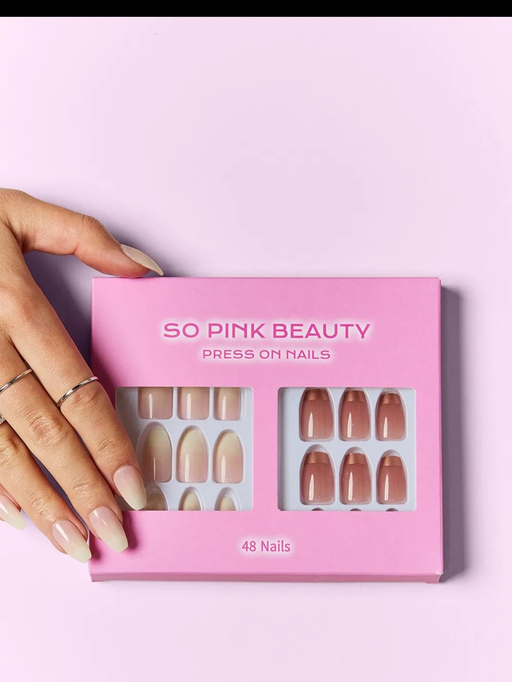 So Pink Beauty Press-On Nails - Neutral Pink Set